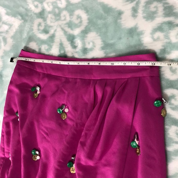 Anthropology Fei Pink Button Tulip Skirt Size 0 - Picture 3 of 8